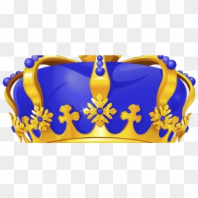 Royal Blue And Gold Crown Png, Transparent Png - crown png