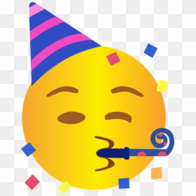 Party Hat Emoji Face, HD Png Download - emoji png