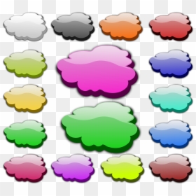 Colourful Clouds Cartoon, HD Png Download - clouds png