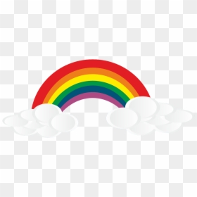Transparent Rainbow With Clouds, HD Png Download - clouds png