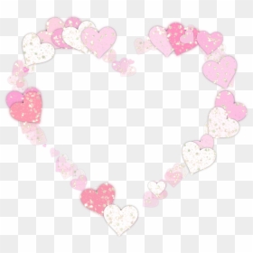 Glitter Heart Frame Transparent, HD Png Download - confetti png