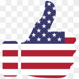 American Flag Thumbs Up, HD Png Download - american flag png
