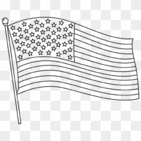 Us Flag Black And White Clipart, HD Png Download - american flag png