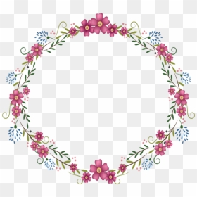 Circle Flower Frame Png, Transparent Png - frame png