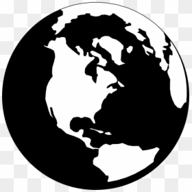 Globe Transparent Black And White, HD Png Download - earth png