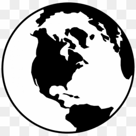 Black And White World Logo, HD Png Download - earth png