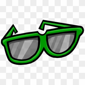 Club Penguin Green Glasses, HD Png Download - sunglasses png