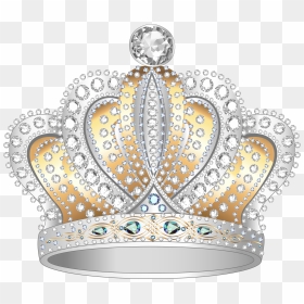 Gold And Silver Crown, HD Png Download - diamond png