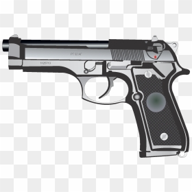 9mm Pistol Vector, HD Png Download - gun png