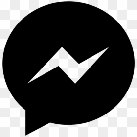 Facebook Messenger Logo Black, HD Png Download - facebook png