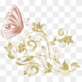 Butterfly Gold Gif Transparent, HD Png Download - butterfly png