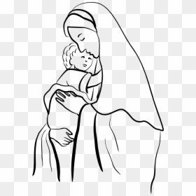 Mary Mother Of Jesus Drawing, HD Png Download - png images
