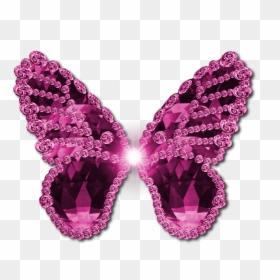 Pink Butterfly Png Glitter, Transparent Png - butterfly png