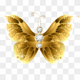 Transparent Background Gold Butterfly Png, Png Download - butterfly png