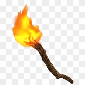 Wooden Fire Torch Png, Transparent Png - fire png