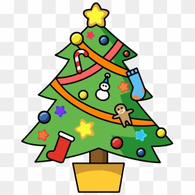 Christmas Tree Cartoon Png, Transparent Png - christmas tree png