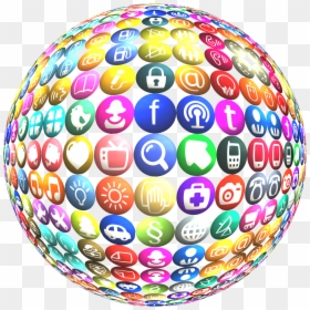 Digital Marketing Globe, HD Png Download - social media icons png