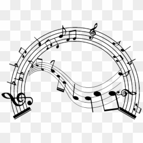 Music Notes Half Circle, HD Png Download - music notes png