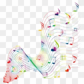 Colour Music Notes Png, Transparent Png - music notes png