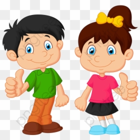 Boy And Girl Clipart, HD Png Download - thumbs up png