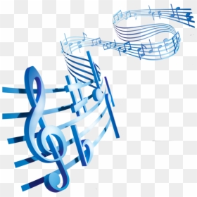 Blue Music Notes Png Transparent, Png Download - music notes png