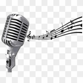 Microphone And Music Note, HD Png Download - music notes png