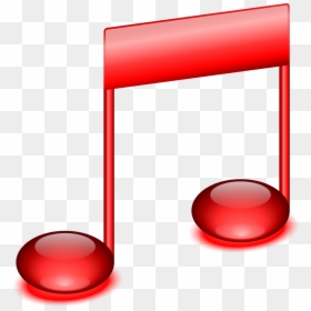 Red Music Notes Transparent Background, HD Png Download - music notes png