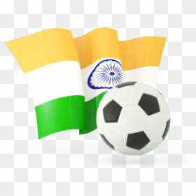 Football With Waving Flag Icon, HD Png Download - football png
