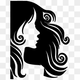 Black And White Woman Clipart, HD Png Download - hair png