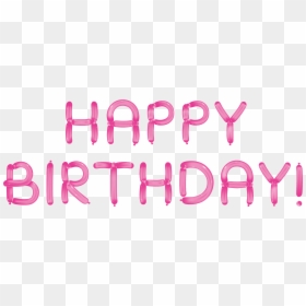 Happy Birthday Pink Png, Transparent Png - happy birthday png