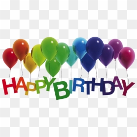 Happy Birthday Balloons Transparent, HD Png Download - happy birthday png
