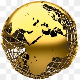 Golden Earth Logo Png, Transparent Png - globe png