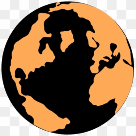 Orange And Black Globe, HD Png Download - globe png