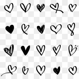 Hand Drawn Heart Outline, HD Png Download - hearts png