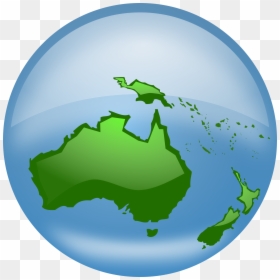 Cartoon World With Australia, HD Png Download - globe png