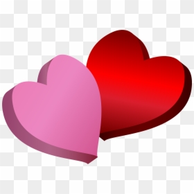 Pink And Red Hearts, HD Png Download - hearts png
