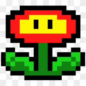 Mario Fire Flower Pixel Art, HD Png Download - mario png