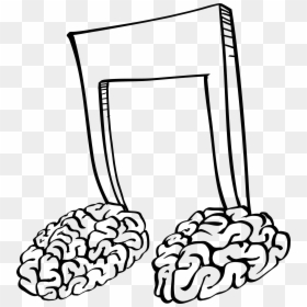 Music Notes And Brain, HD Png Download - brain png