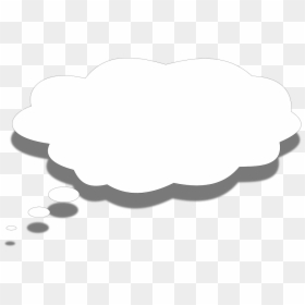 Thinking Bubble Png White, Transparent Png - thought bubble png