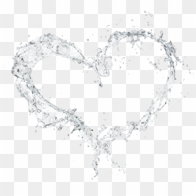 Splashing Water Heart Png, Transparent Png - water splash png