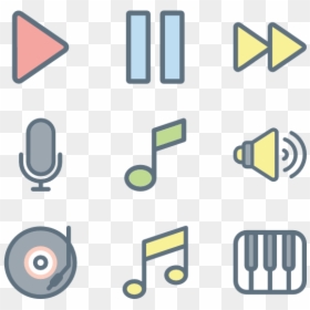 Color Music Icon Transparent Background, HD Png Download - music png