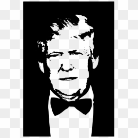 President Trump Black And White, HD Png Download - trump png
