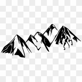 Black And White Clipart Mountains, HD Png Download - mountain png