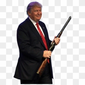 Person Holding Gun Png, Transparent Png - trump png