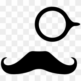 Mustache And Monocle Icon, HD Png Download - mustache png