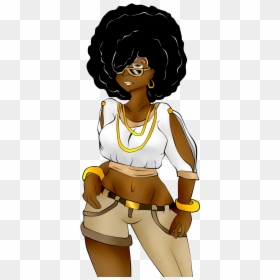 Mujer Negra Dibujo Png, Transparent Png - afro png