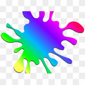 Rainbow Splat, HD Png Download - slime png