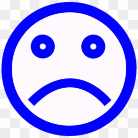Sad Face Cartoon Blue, HD Png Download - sad face png