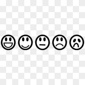 Smileys Black And White, HD Png Download - sad face png