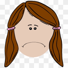 Sad Girl Face Cartoon, HD Png Download - sad face png